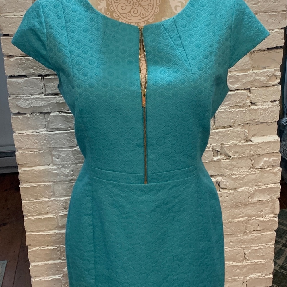 Turquoise 60s Inspired Dress